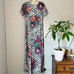 LULA ROE | MAXI DRESS | SIZE M | FLORAL